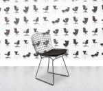 Refurbished Walter Knoll Bertoia Side Chair - Brown Leather
