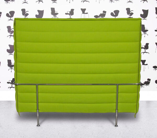 Refurbished Vitra Alcove High Back Sofa - 2 Seater - Grass Green Fabric