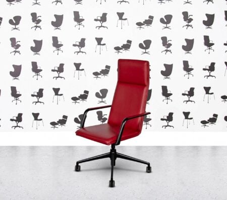 Refurbished Brunner Fina Soft High Back Chair - Red Leather