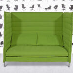 Refurbished Vitra Alcove High Back Sofa - 2 Seater - Emerald Fabric