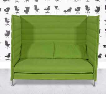 Refurbished Vitra Alcove High Back Sofa - 2 Seater - Emerald Fabric
