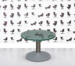 Refurbished Frovi Circular Coffee Table - Cracked Glass Top