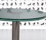 Refurbished Frovi Circular Coffee Table - Cracked Glass Top
