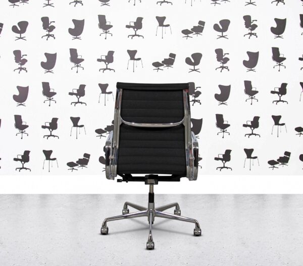 Refurbished Vitra Charles Eames EA119 - Chrome Frame - Black Hopsack Fabric