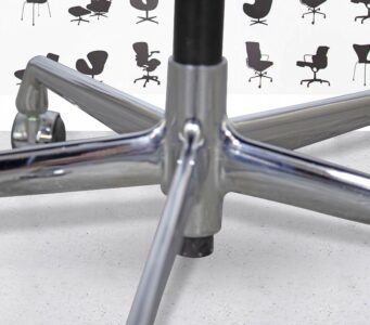 Refurbished Vitra Charles Eames EA119 - Chrome Frame - Black Hopsack Fabric - add media