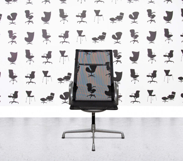 Refurbished ICF Charles Eames EA119 - Polished Aluminium - Black Mesh
