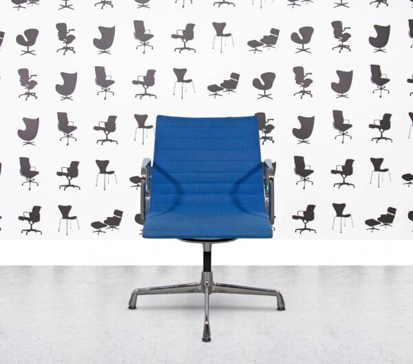 Refurbished Vitra EA108 - Chrome Frame - Blue Fabric