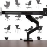 Refurbished Humanscale M8.1 Dual Monitor Arm Desk Mount - Black
