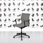 Refurbished Verco Flux Medium Back - Black Frame - Grey Mesh