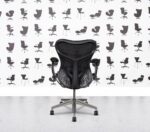 Refurbished Herman Miller Mirra 2 - 4D Black Butterfly Mesh - Polished Aluminium Base - Grey Seat - Fixed Lumbar