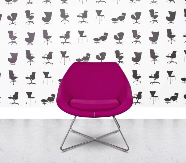 Refurbished Allermuir Open A642 - Wire Frame Base - Pink Fabric