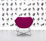 Refurbished Allermuir Open A642 - Wire Frame Base - Pink Fabric