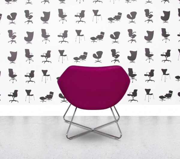 Refurbished Allermuir Open A642 - Wire Frame Base - Pink Fabric