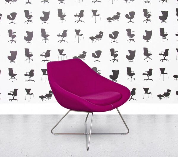 Refurbished Allermuir Open A642 - Wire Frame Base - Pink Fabric