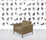 Refurbished Walter Knoll Florence Armchair - Latte Fabric