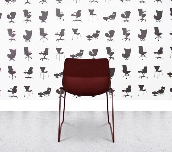 Refurbished Brunner Crona Light - Sled Base - Red Frame and Cream Fabric Seat