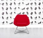 Refurbished Allermuir Open A642 - Wire Frame Base - Red Fabric