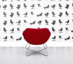 Refurbished Allermuir Open A642 - Wire Frame Base - Red Fabric