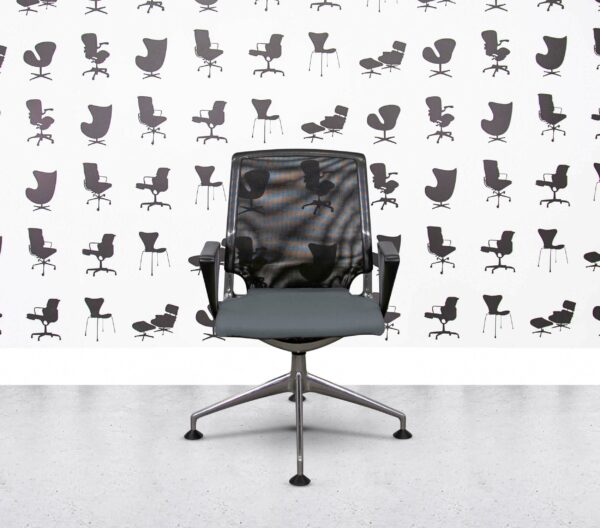 Refurbished Vitra Meda Conference Chair - Black Mesh - Multi Colour - Paseo