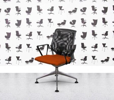 Refurbished Vitra Meda Conference Chair - Black Mesh - Multi Colour - Lobster