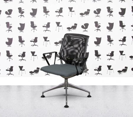 Refurbished Vitra Meda Conference Chair - Black Mesh - Multi Colour - Paseo