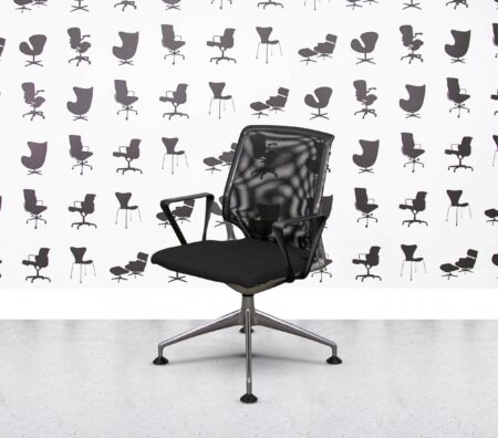 Refurbished Vitra Meda Conference Chair - Black Mesh - Multi Colour - Black