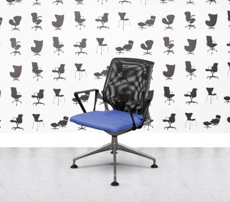 Refurbished Vitra Meda Conference Chair - Black Mesh - Multi Colour - Bluebell