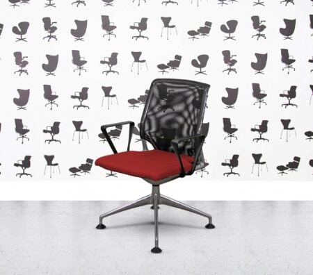 Refurbished Vitra Meda Conference Chair - Black Mesh - Multi Colour - Calypso