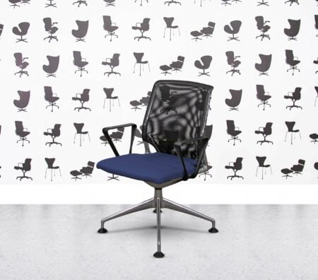 Refurbished Vitra Meda Conference Chair - Black Mesh - Multi Colour - Costa