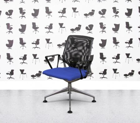 Refurbished Vitra Meda Conference Chair - Black Mesh - Multi Colour - Curacao