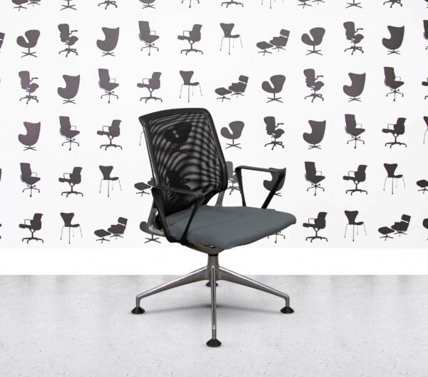 Refurbished Vitra Meda Conference Chair - Black Mesh - Multi Colour - Paseo