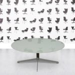 Refurbished Fritz Hansen Circular - A223 Coffee Table - Frosted Glass Top