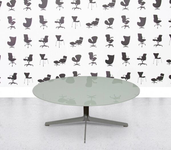 Refurbished Fritz Hansen Circular - A223 Coffee Table - Frosted Glass Top