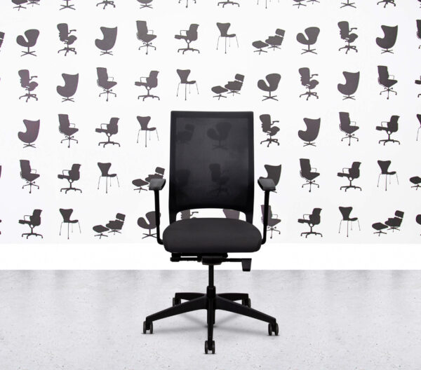 Refurbished Sedus Quarterback Task Chair - No Lumbar - Full Black