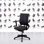 Refurbished Sedus Quarterback Task Chair - No Lumbar - Full Black