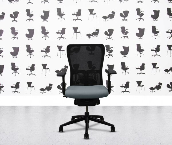 Refurbished Haworth Zody Desk Chair FULL SPEC 4D - Black Frame - Multi Colour - Paseo