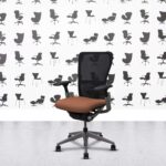 Refurbished Haworth Zody Desk Chair FULL SPEC - Painted Frame - 4D Arms - Multi Colour in Leather