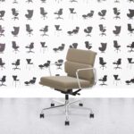 Refurbished Vitra Eames Soft Pad EA217 - Premium Leather - Pol Alu - Sand