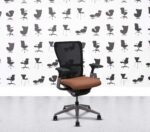 Refurbished Haworth Zody Desk Chair FULL SPEC - Painted Frame - 4D Arms - Multi Colour in Leather