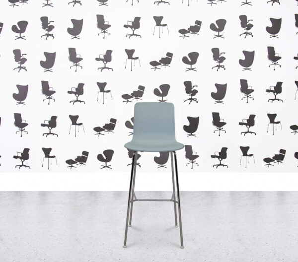Refurbished Vitra HAL Stool High - Ice Grey