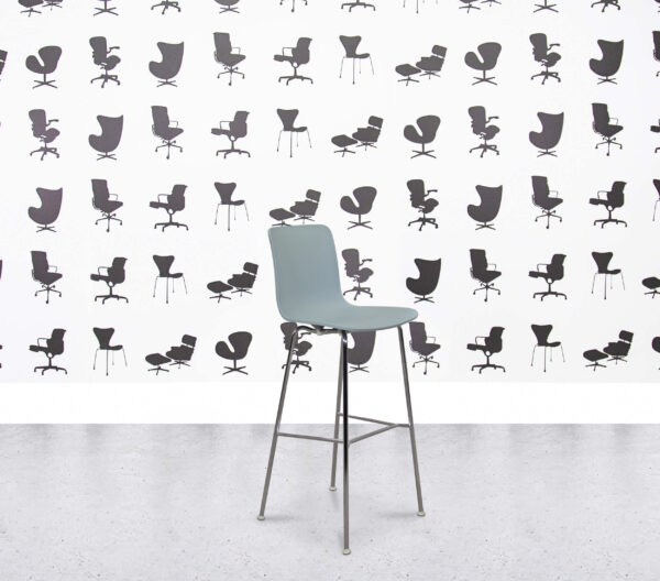 Refurbished Vitra HAL Stool High - Ice Grey