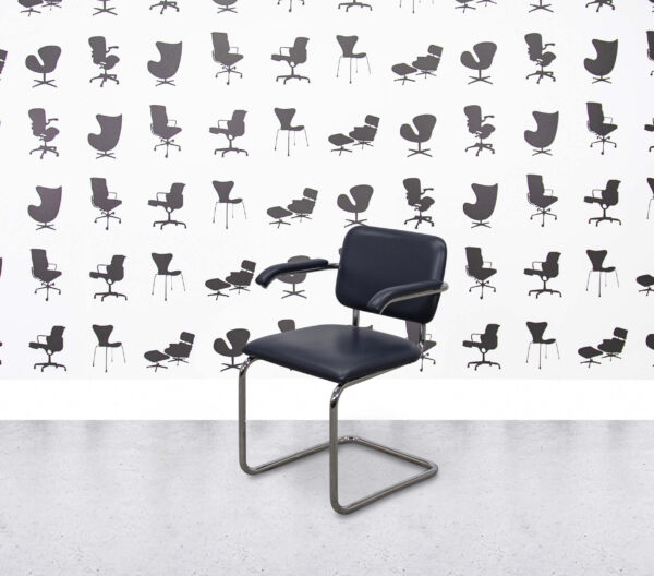 Refurbished Walter Knoll Cesca - Navy Blue Leather