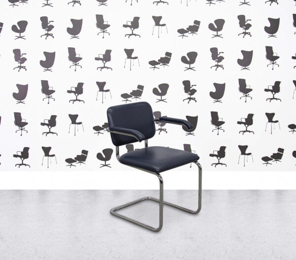Refurbished Walter Knoll Cesca - Navy Blue Leather
