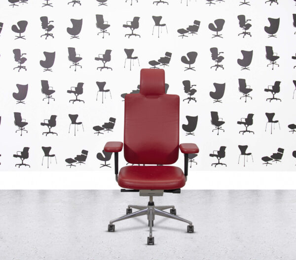 Refurbished Vitra HeadLine Office Chair - Red Leather