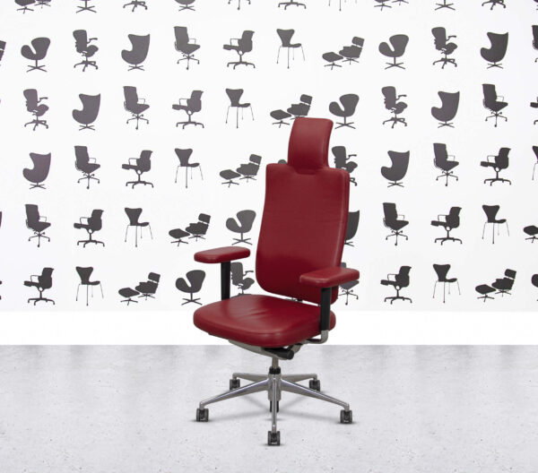 Refurbished Vitra HeadLine Office Chair - Red Leather