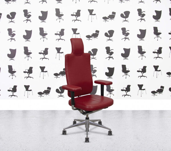 Refurbished Vitra HeadLine Office Chair - Red Leather