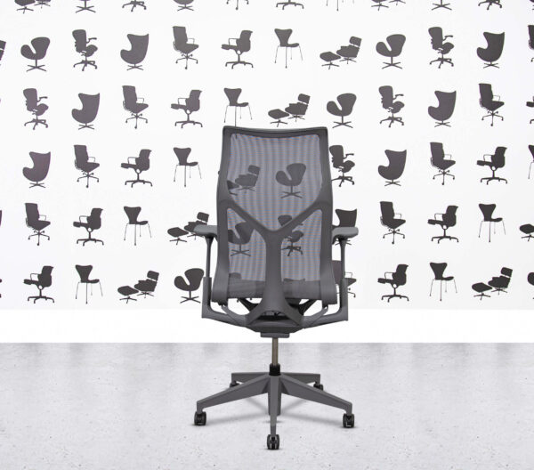 Refurbished Herman Miller Cosm Chair - High Back - Grey Mesh and Frame