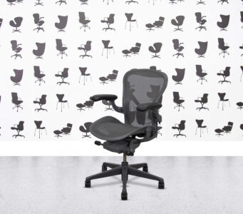 Refurbished Herman Miller Aeron Remastered - Size B - Full Spec - Graphite - Lumbar Support