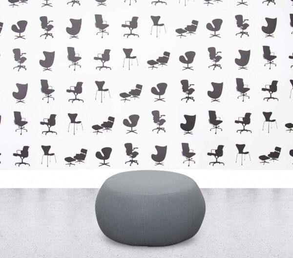 Refurbished Arper Pix Pouf - Grey Fabric