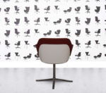 Refurbished Walter Knoll Turtle Lounge Chair - Red Fabric